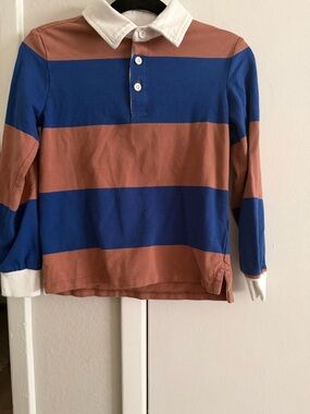 Kids Striped Polo Long-Sleeve Shirt